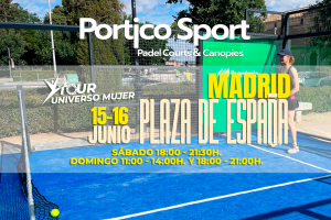 Portico Sport y su pista mini en el Tour Universo Mujer de Iberdrola de Madrid.