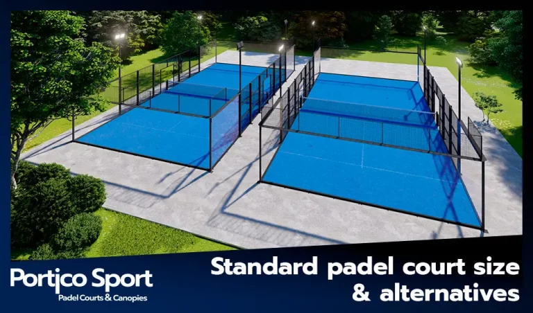 Standard padel court size and alternatives | Full Guide